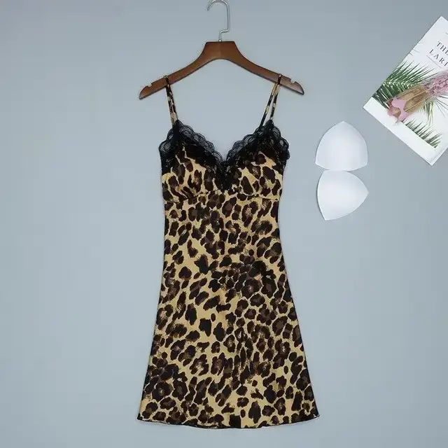 Peignoir Kimono Léopard Doux pour Femme