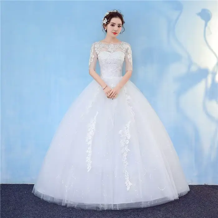 OrGR-Robe de mariée élégante en dentelle