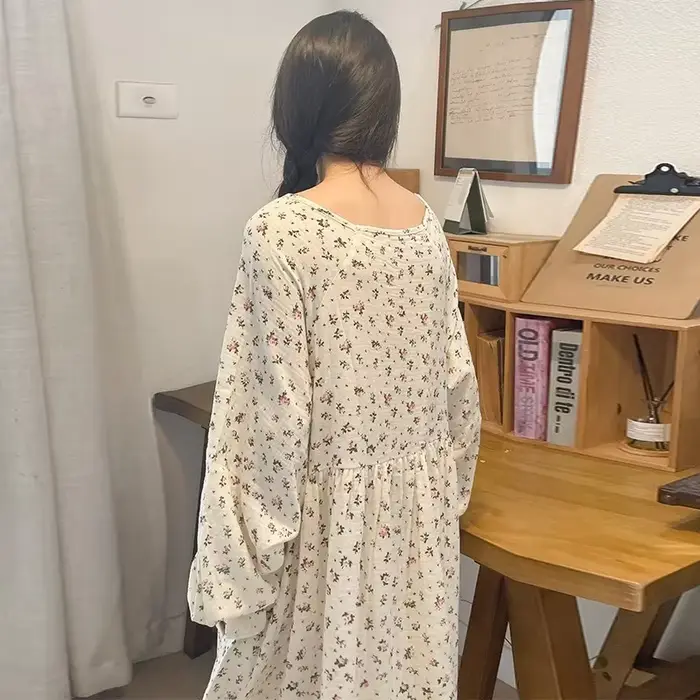 Robe en mousseline 100% coton pour femmes