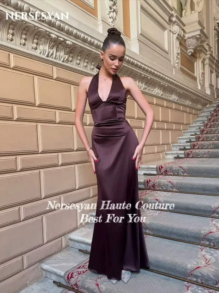 Nersesyan – robe de soirée sirène bordeaux