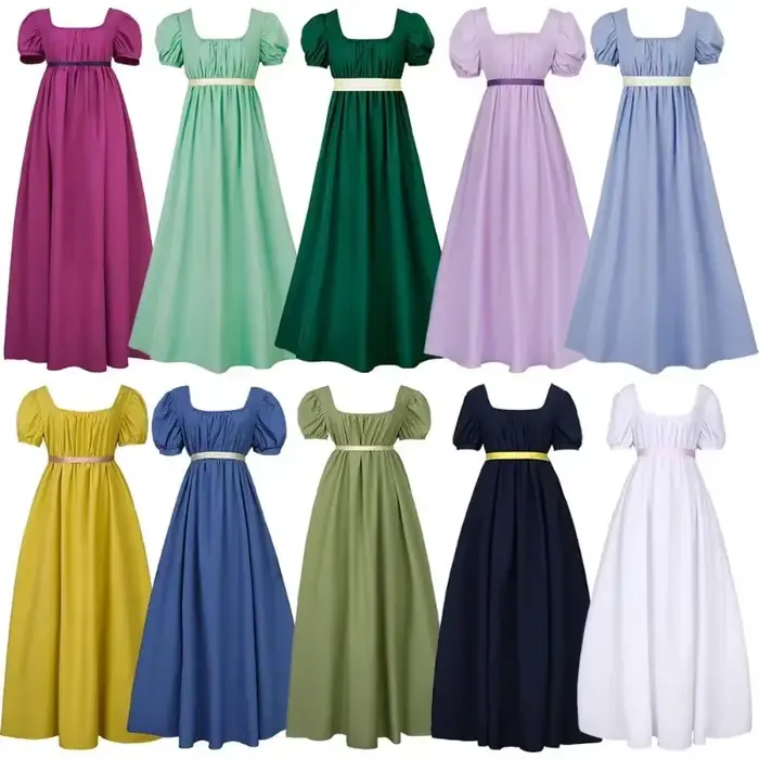 Robe régence vintage avec robe de thé victorienne taille haute pour femmes robes de bal victoriennes occasions spéciales