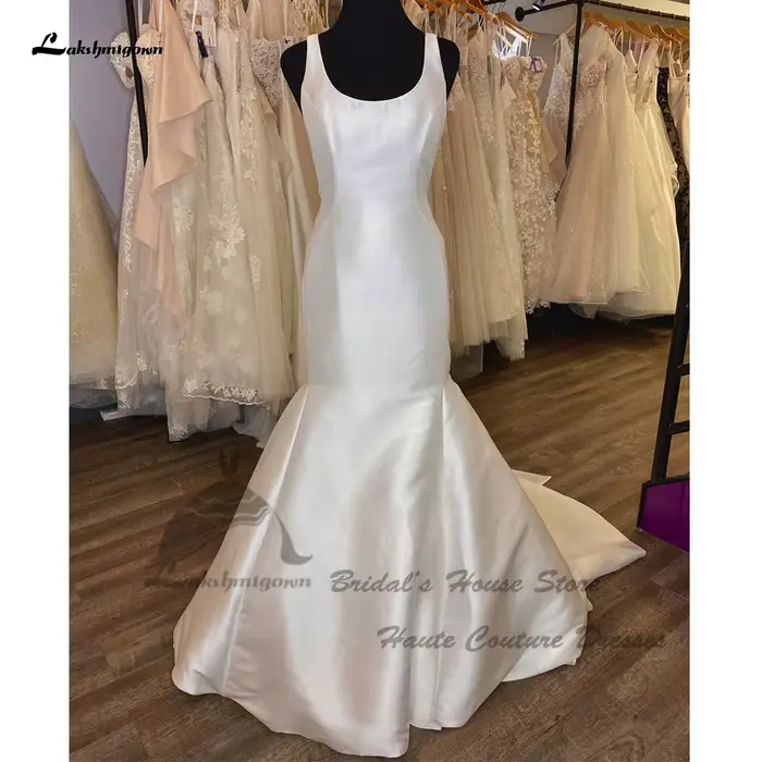 Yanshmigown-Robe de Mariage Élégante en Satin pour Femme