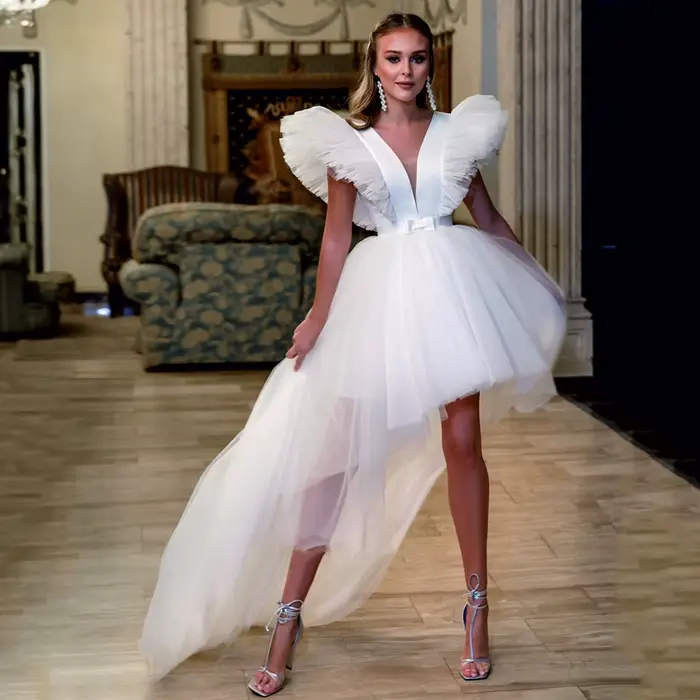 Robe de mariée courte blanche