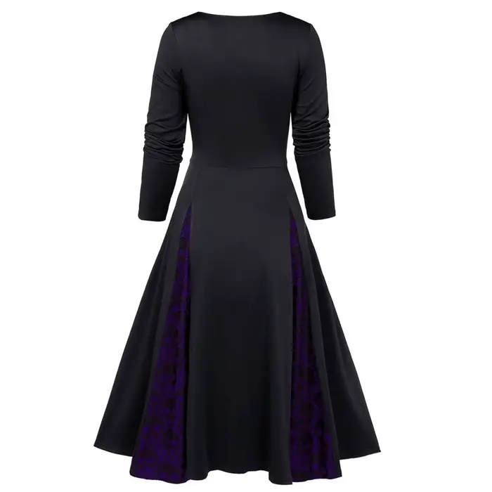 Robe Longue Gothique en Dentelle à Manches sulfpour Femme