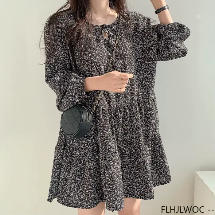 Robe femme chic des prairies style vintage floral en polyester coupe A taille empire pour occasions spéciales printemps été