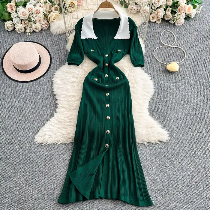 Robe longue décontractée pour femme REALEFT