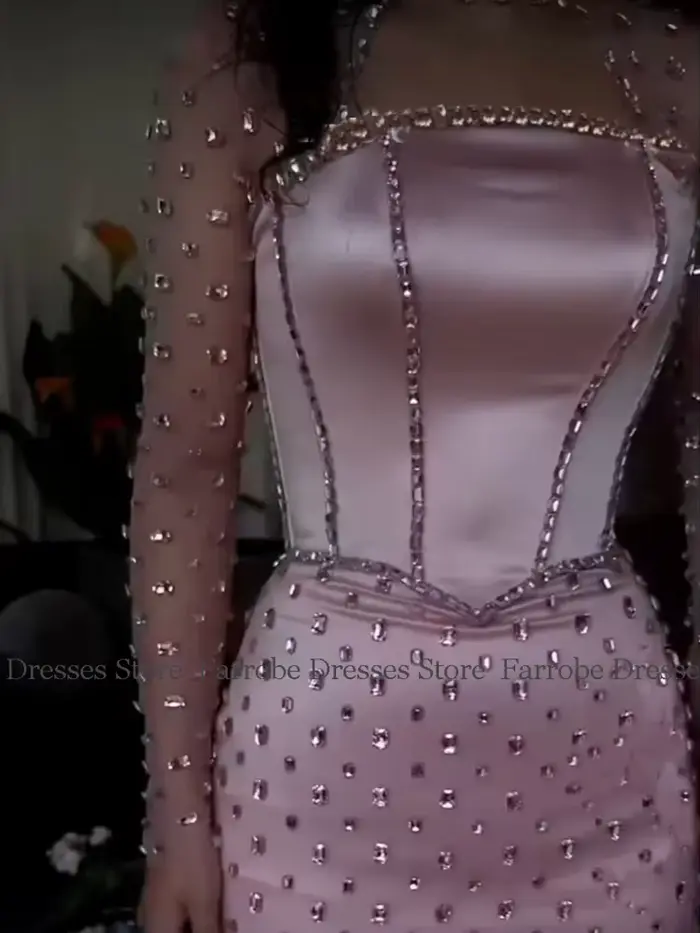 Glitz and Glam Robe de soirée en satin pour femme