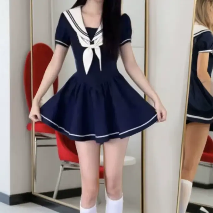Robe d'été Y2K décontractée style preppy