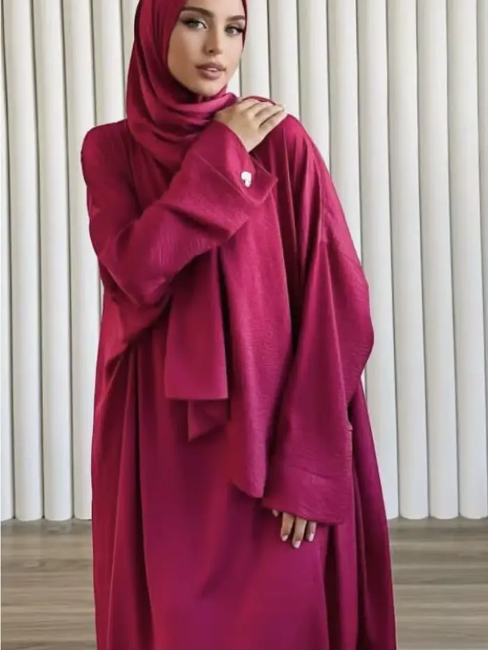 Robe Eid pour femmes Abaya à capuche amour coeur broderie solide robes de soirée Caftan musulman