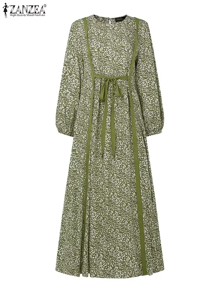 Robe Bohème ZANZEA Imprimée Floral Pour Fêtes Familiales Mariages Plages Occasions Spéciales