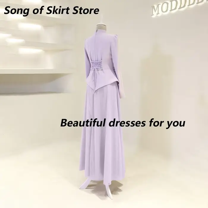 Robe de soirée de luxe lilas personnalisée