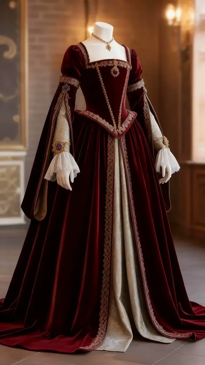 Vintage duchesse violet robe de bal mascarade Costume à manches longues victorien Renaissance soirée broderie
