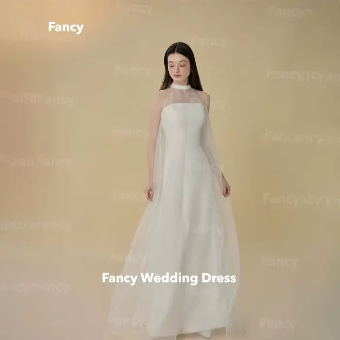 Robe de mariée fantaisie Simple sans bretelles