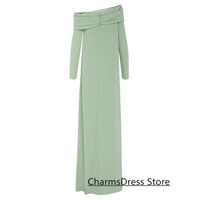 Robe de soirée longue en polyester avec perles et cristaux décolleté hors de l'épaule pour mariage et gala élégant