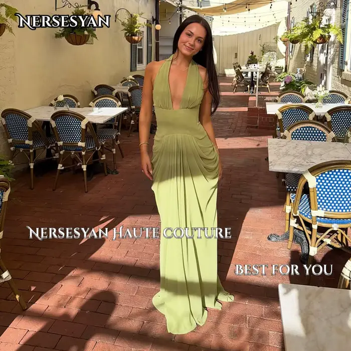 Robes de soirée sirène vertes Nersesyan
