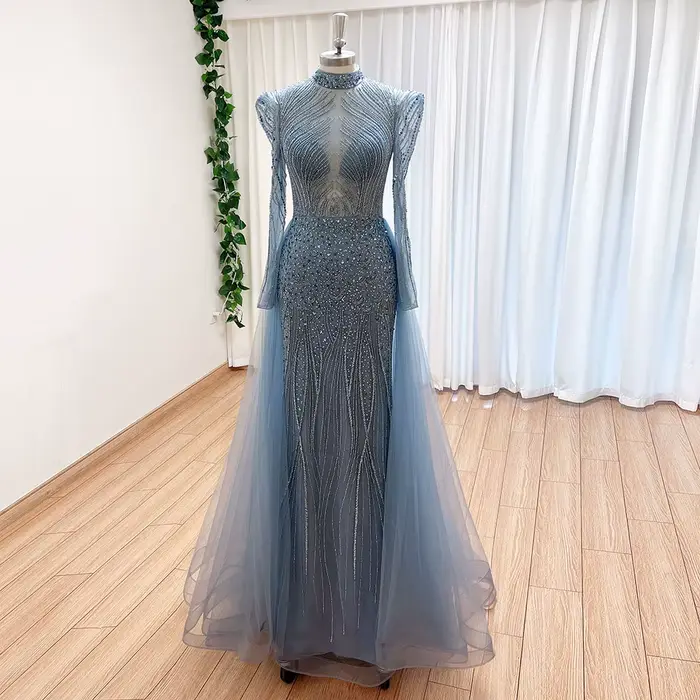 Robe de Soirée Musulmane Élégante pour Femme 2026 – Luxe Dubaï