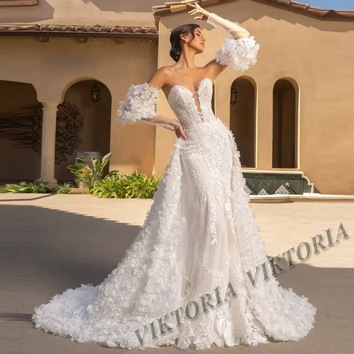 VIKTORIA luxe robe De mariée sirène pour femme