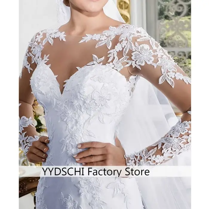 Robes de mariée personnalisées 2026 – Appliques, décolleté cœur, style princesse classique, luxe pou