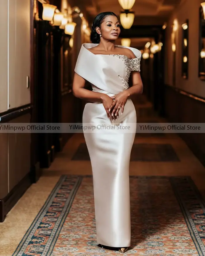 Robes de Soirée en Satin Champagne pour Mère de la Mariée 2026