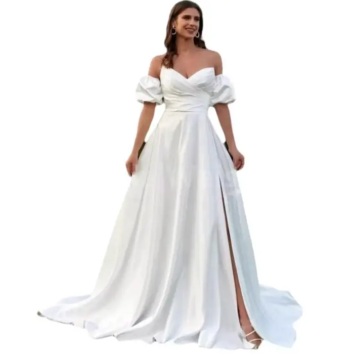 Robe de mariée en satin doux