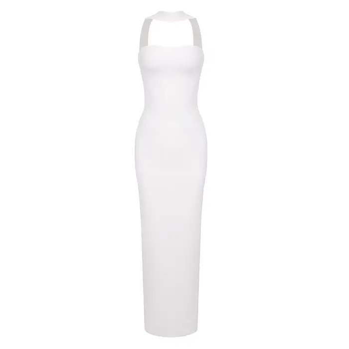 Robe de Soirée Femme Dos Aux Éligante Maxi Bandage Sans Manches Occasions Spéciales Nouvelle Collection Automne Hiver 2024