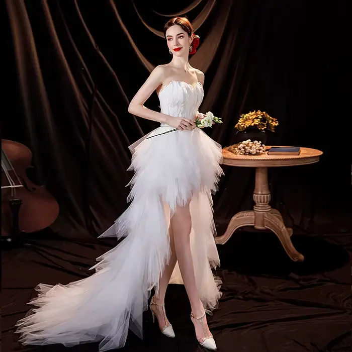 Robes de mariée en dentelle sans bretelles