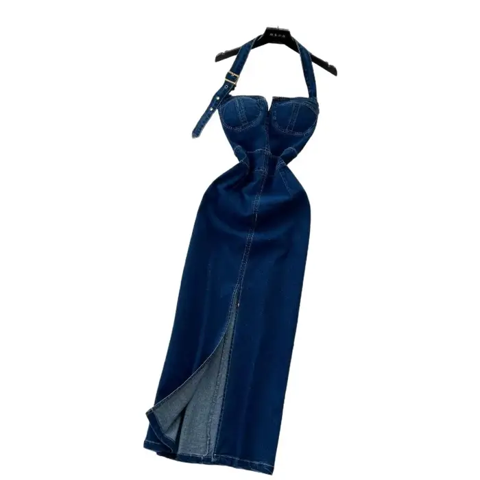 Robe longue en Denim pour femmes
