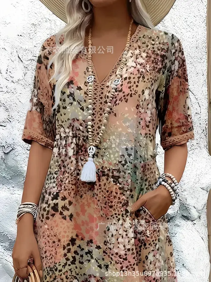Robe mi-longue Vintage pour femmes