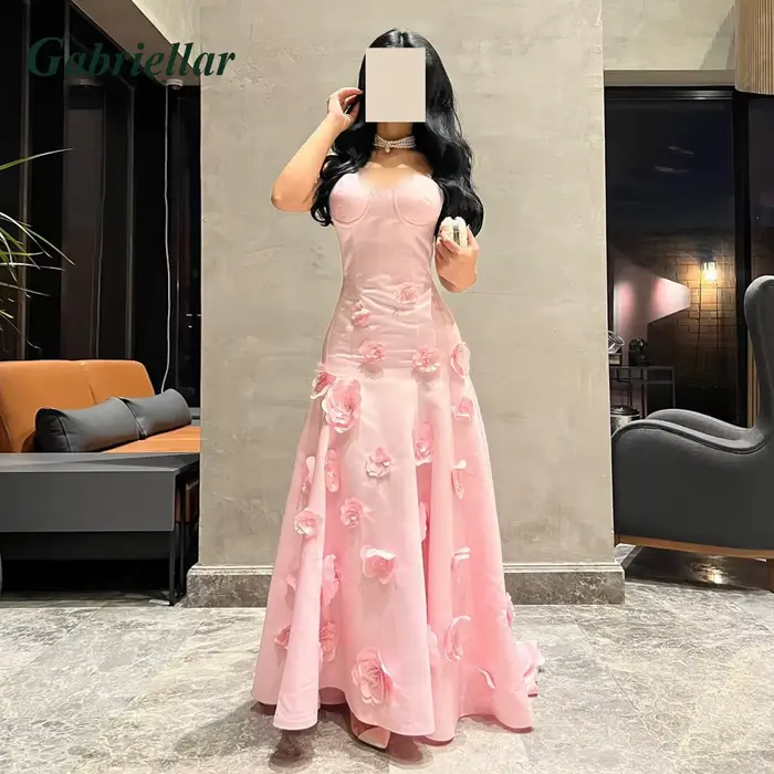 Gabriellar charmante chérie robes de soirée dubaï robes de soirée élégantes 3d Appliques laçage Sati