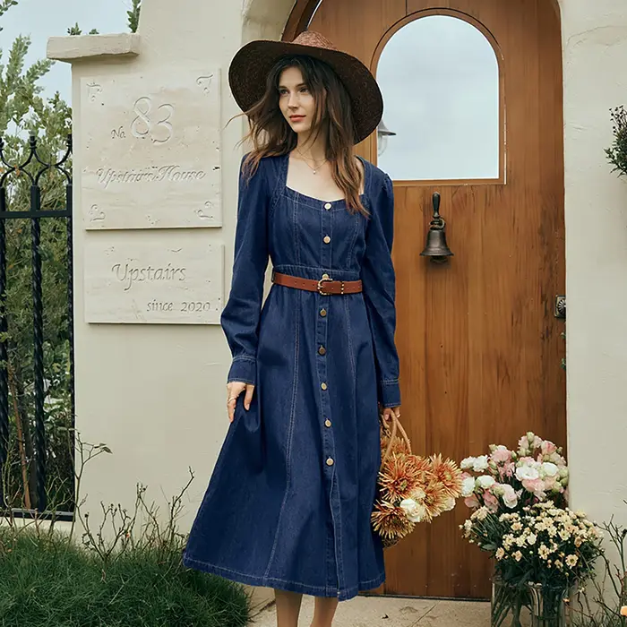 Robe en jean vintage OLrain pour femme