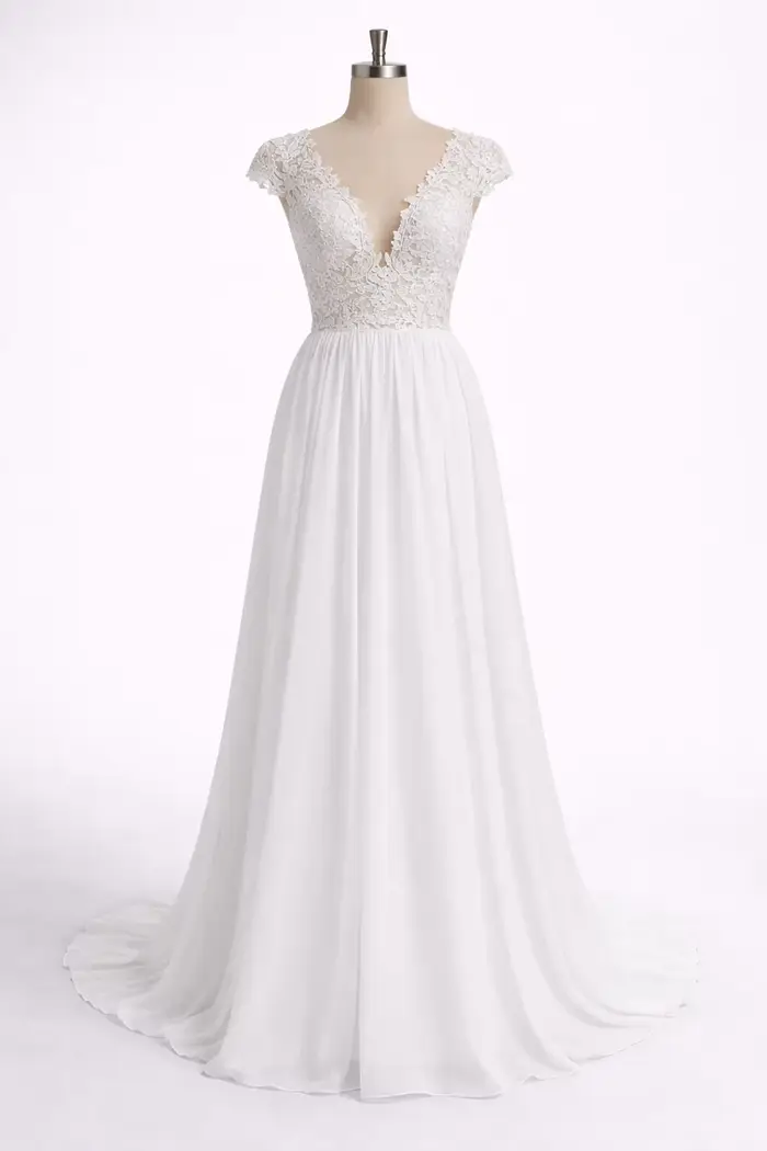 Robes de mariée en dentelle coupe A 2026 pour femmes