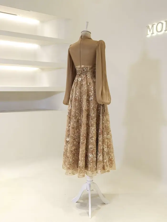 Robe de soirée islamique personnalisée pour femmes