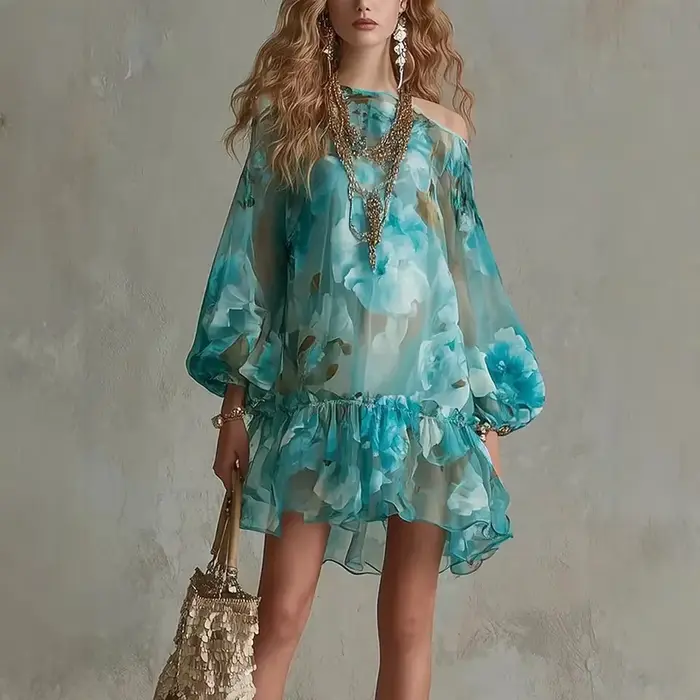 Robe florale style vacances