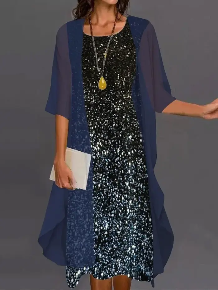 Robe d'été en mousseline de soie pour femmes