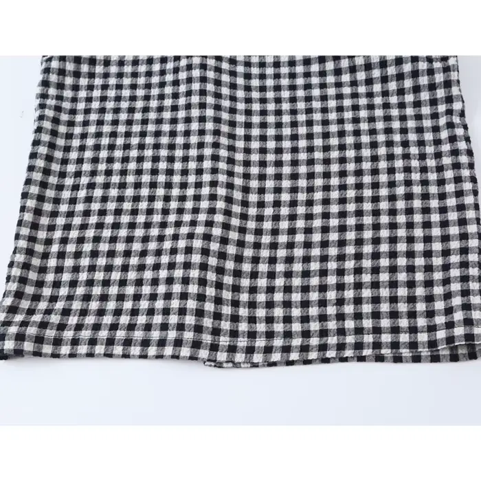 Robe midi élégante à carreaux pour femme printemps été sans manches large bretelles occassions spéciales femmes occasions hipseam polyester