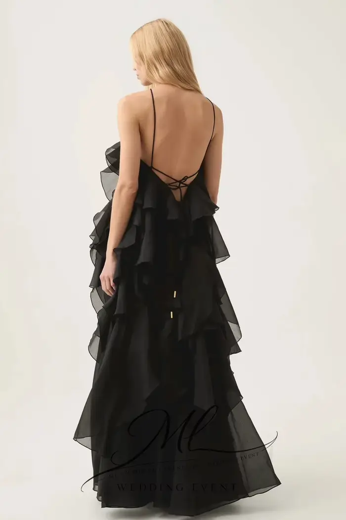 Robe de soirée vintage ML à volants superposés