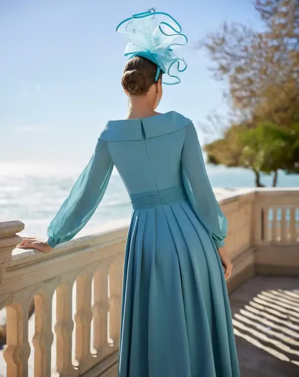 Robe de soirée personnalisée bleu lac