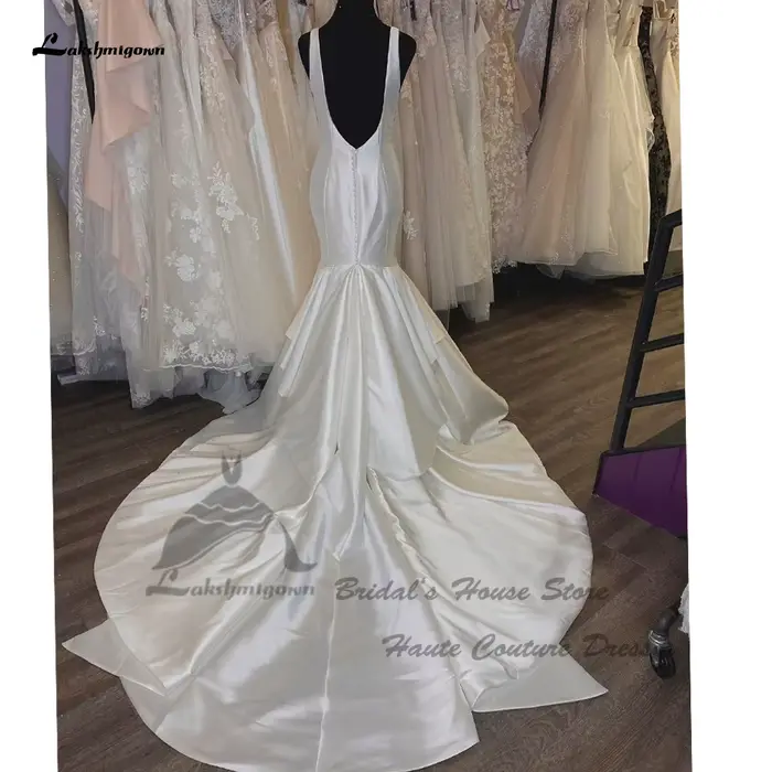 Yanshmigown-Robe de Mariage Élégante en Satin pour Femme