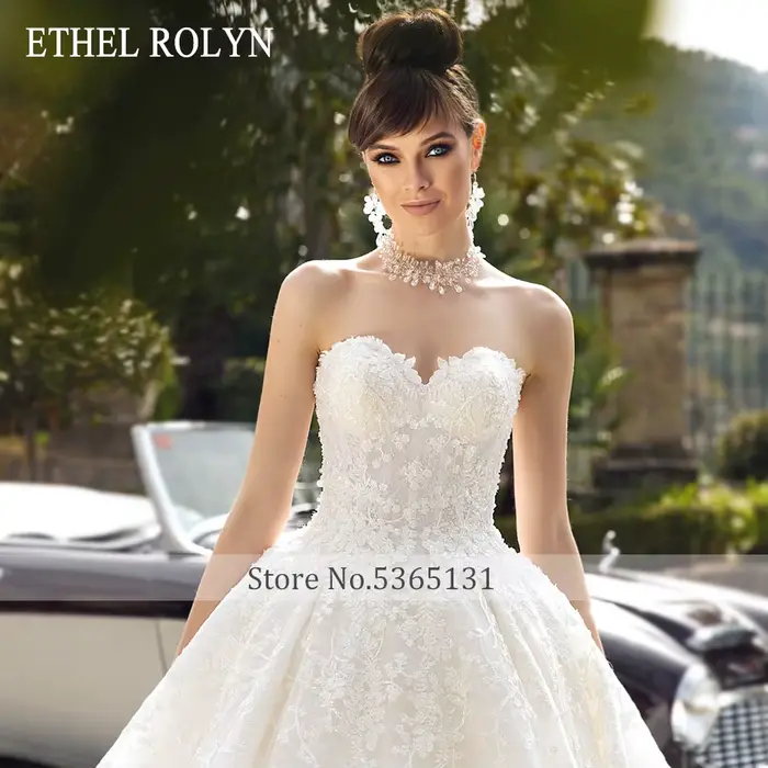 ETHEL ROLYN robe de mariée trapèze romantique perlée chérie dentelle