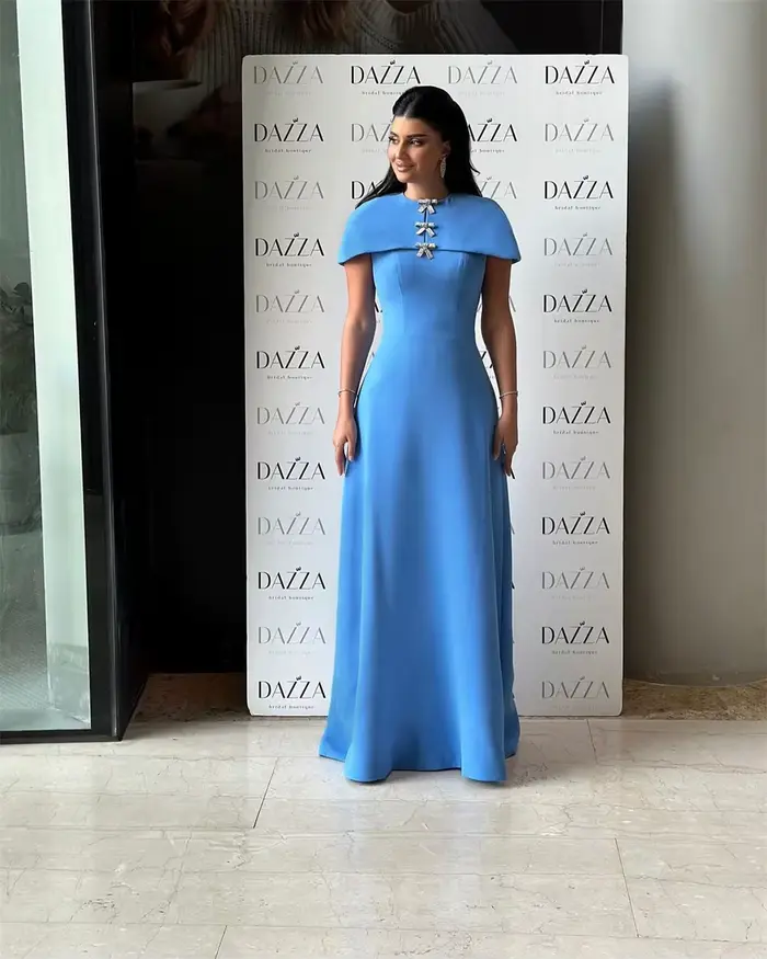 Contessa Dubai personnalisé hors de l'épaule taille Empire a-ligne robes de bal longueur au sol