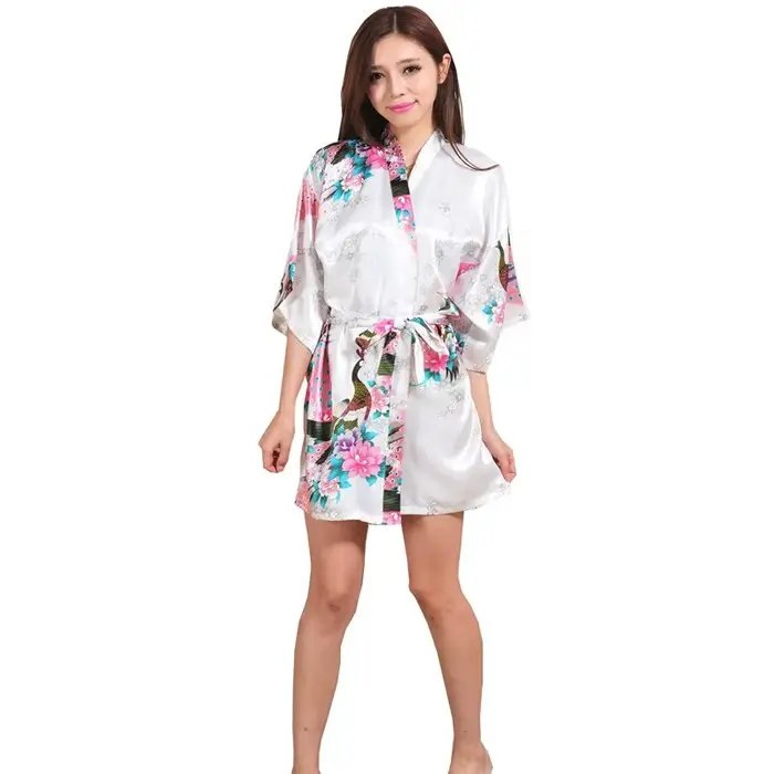 InjSatin-Robe de Demoiselle d'Honneur à Fleurs pour Femme