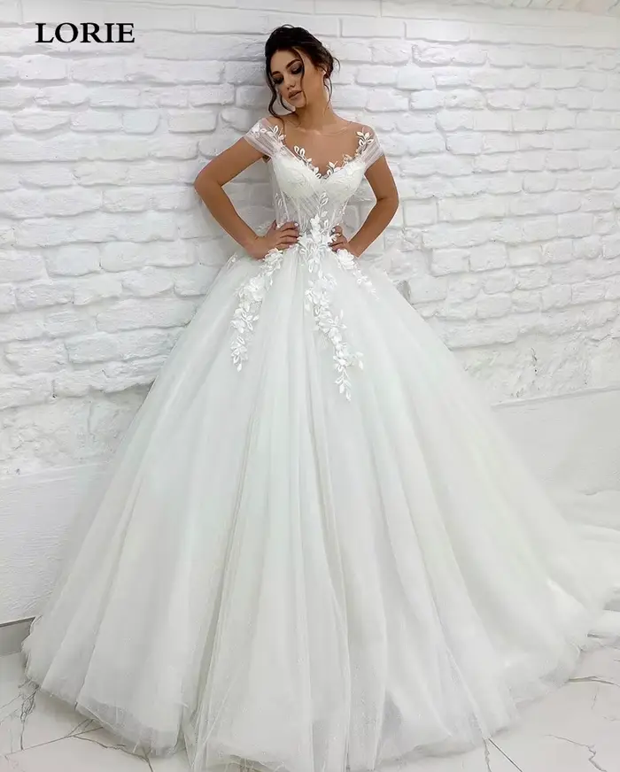Robe de Mariée Princesse en Dentelle 3D
