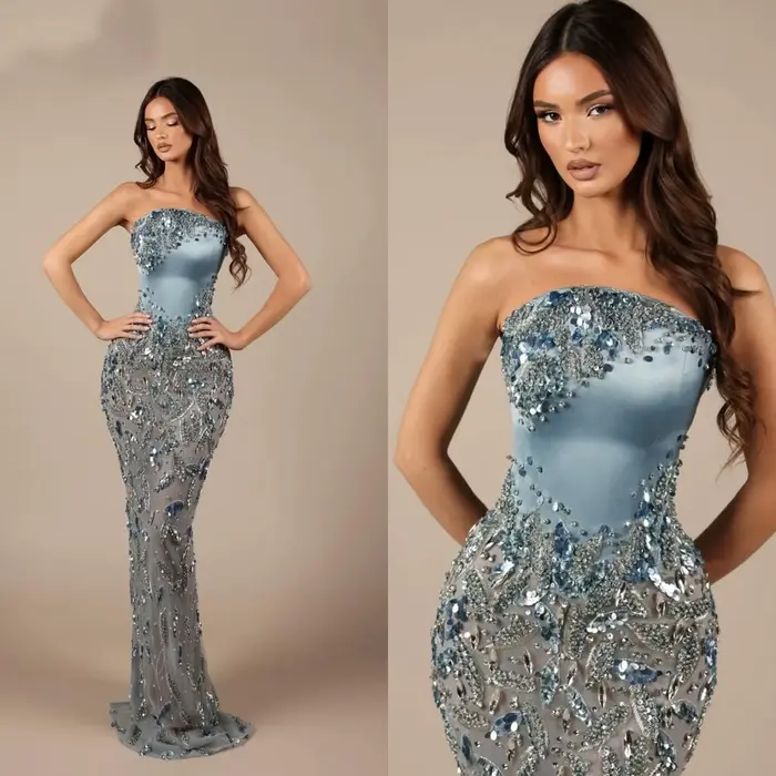 Robes de bal de luxe en cristal