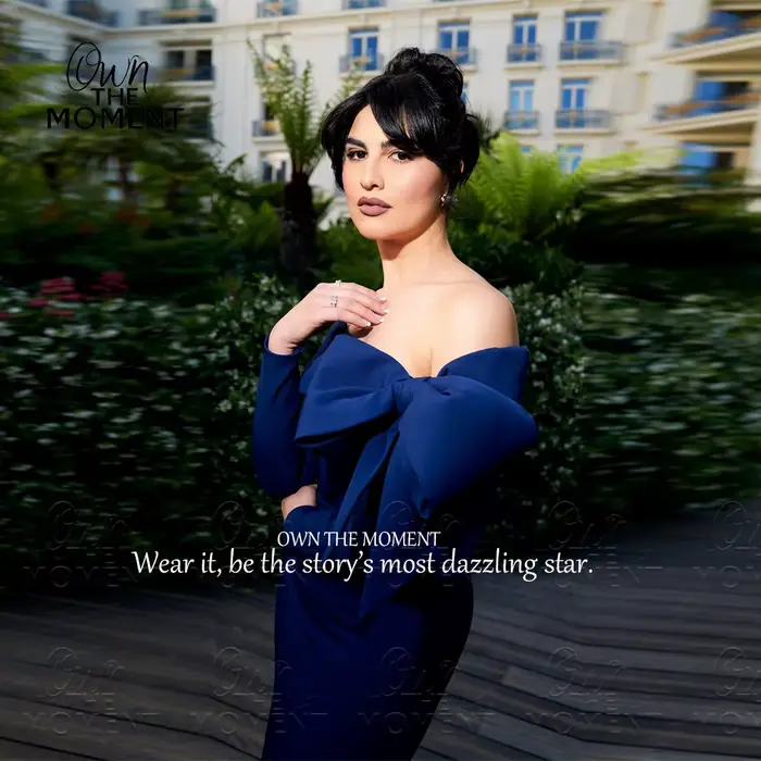 OTM – robe de soirée modeste bleu royal
