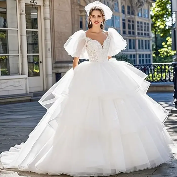 Nouvelle Mode Jupon Blanc à 3 Cerceaux, Jupons de Robe de Bal, Longue Jupe de Base, Crinoline, Accessoires pour Robes à Fleurs