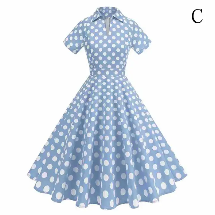 Robe d'été vintage à pois des années 50 et 60 pour femme, robe rétro rockabilly, soirée, bal de mariage, occasion spéciale