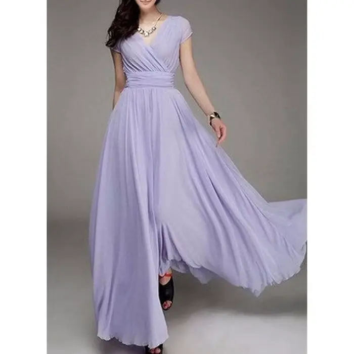 Robes de soirée de bal en mousseline de soie pour femmes, robe de Cocktail fluide, Sexy, manches cou
