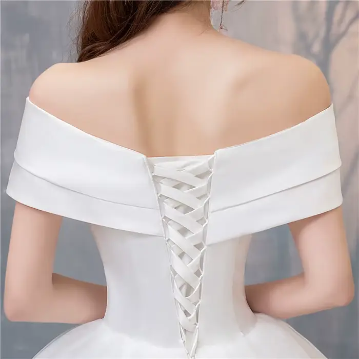Robe de mariée en Satin brillant