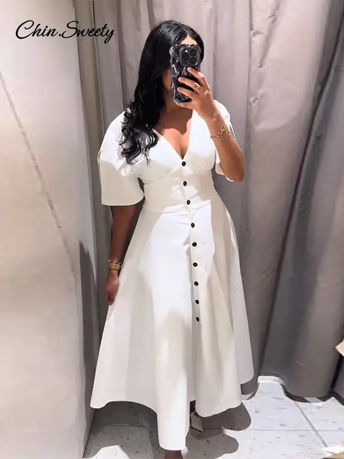 Robe longue blanche élégante