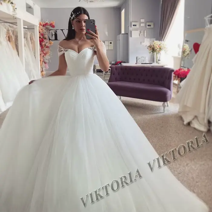 Robes de mariée princesse à lacets A-Line pour femmes